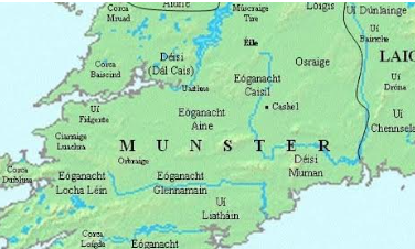 Mid/North Munster - showing where Cahir lies.
